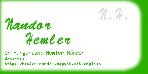 nandor hemler business card